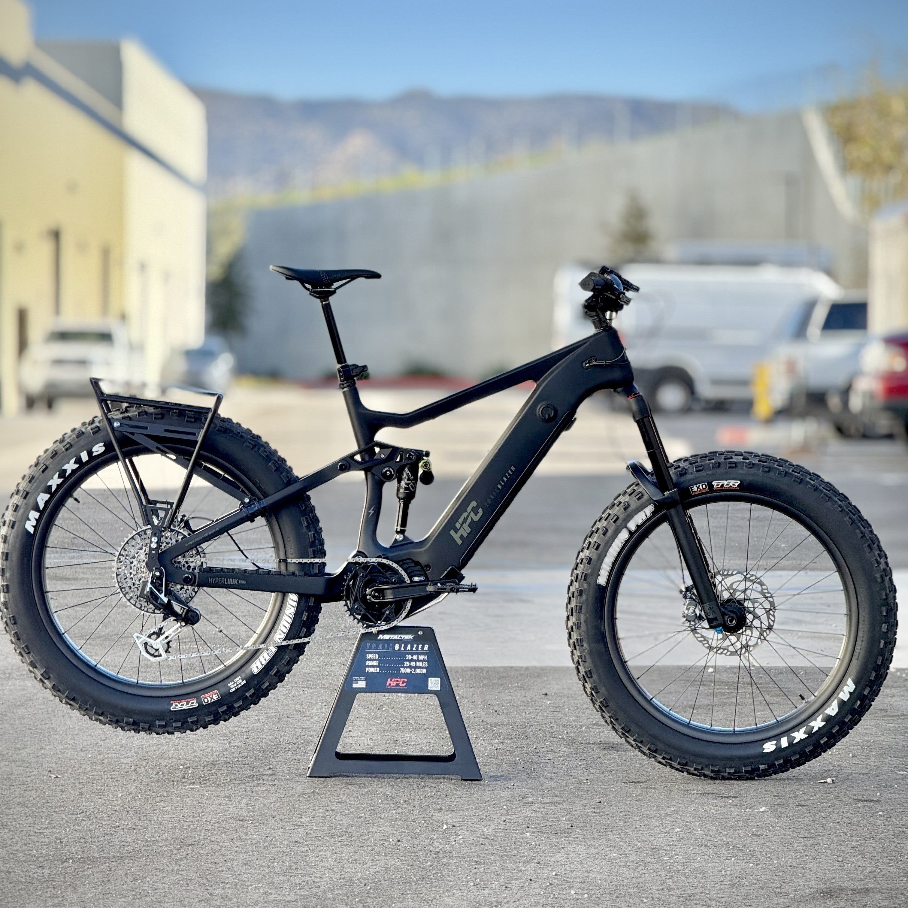 black hpc trailblazer AT fat enduro e-bike