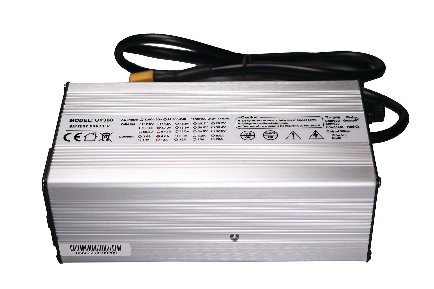 36v 10S Intelligent Lithium Smart Charger (42V Output) Hi Power Cycles