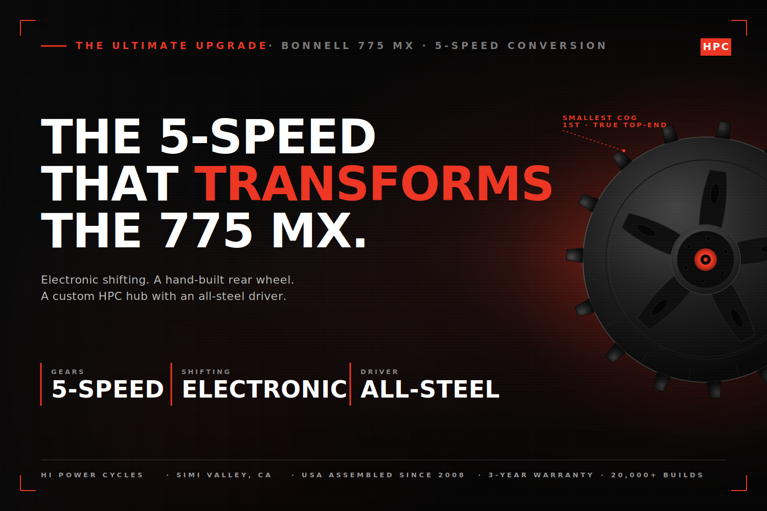 The Ultimate Bonnell 775 MX Upgrade: 5-Speed Electronic Transmission