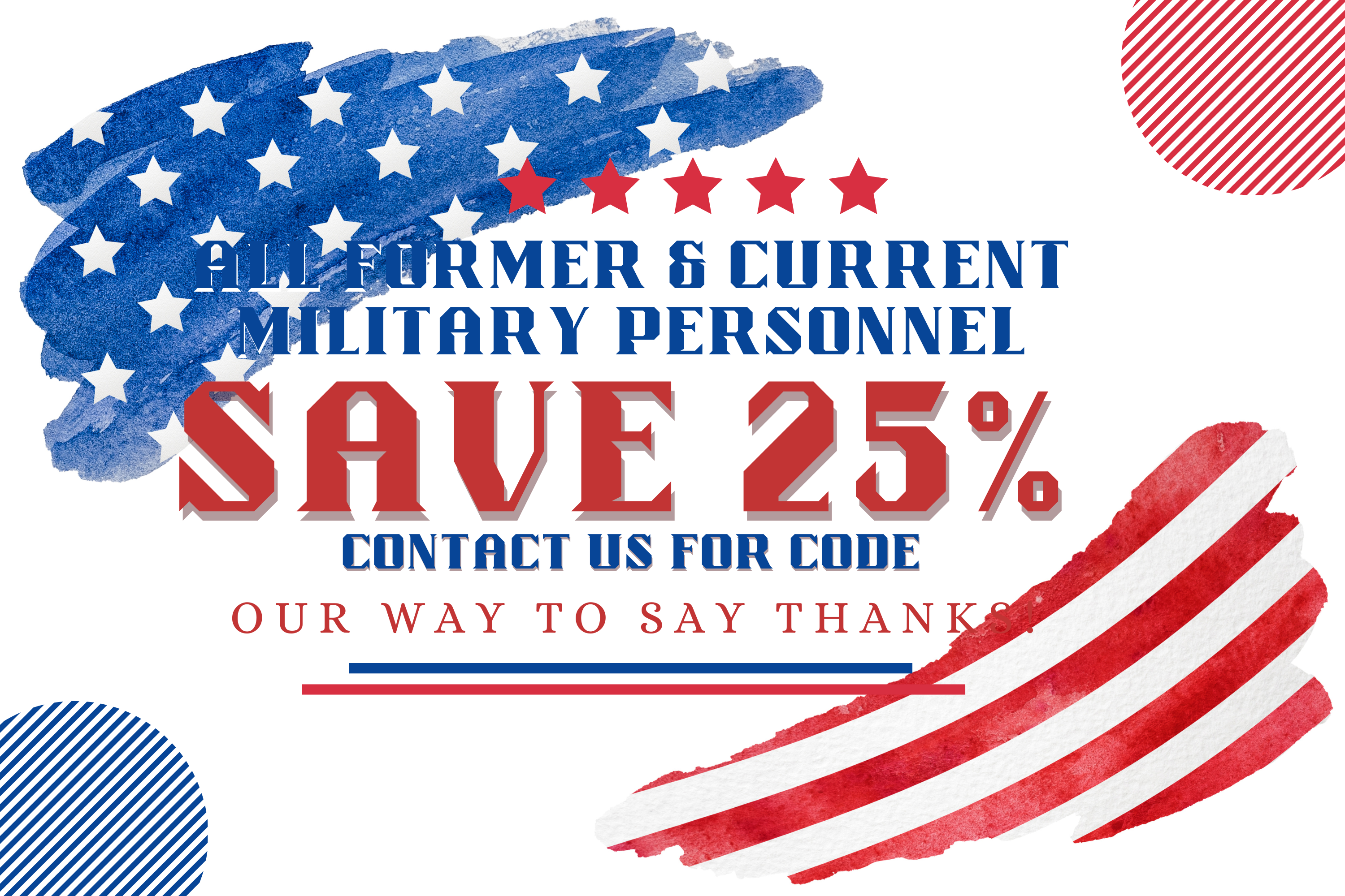 Memorial Day 25% Discount (ONLY for past and current military personnel) Hi Power Cycles