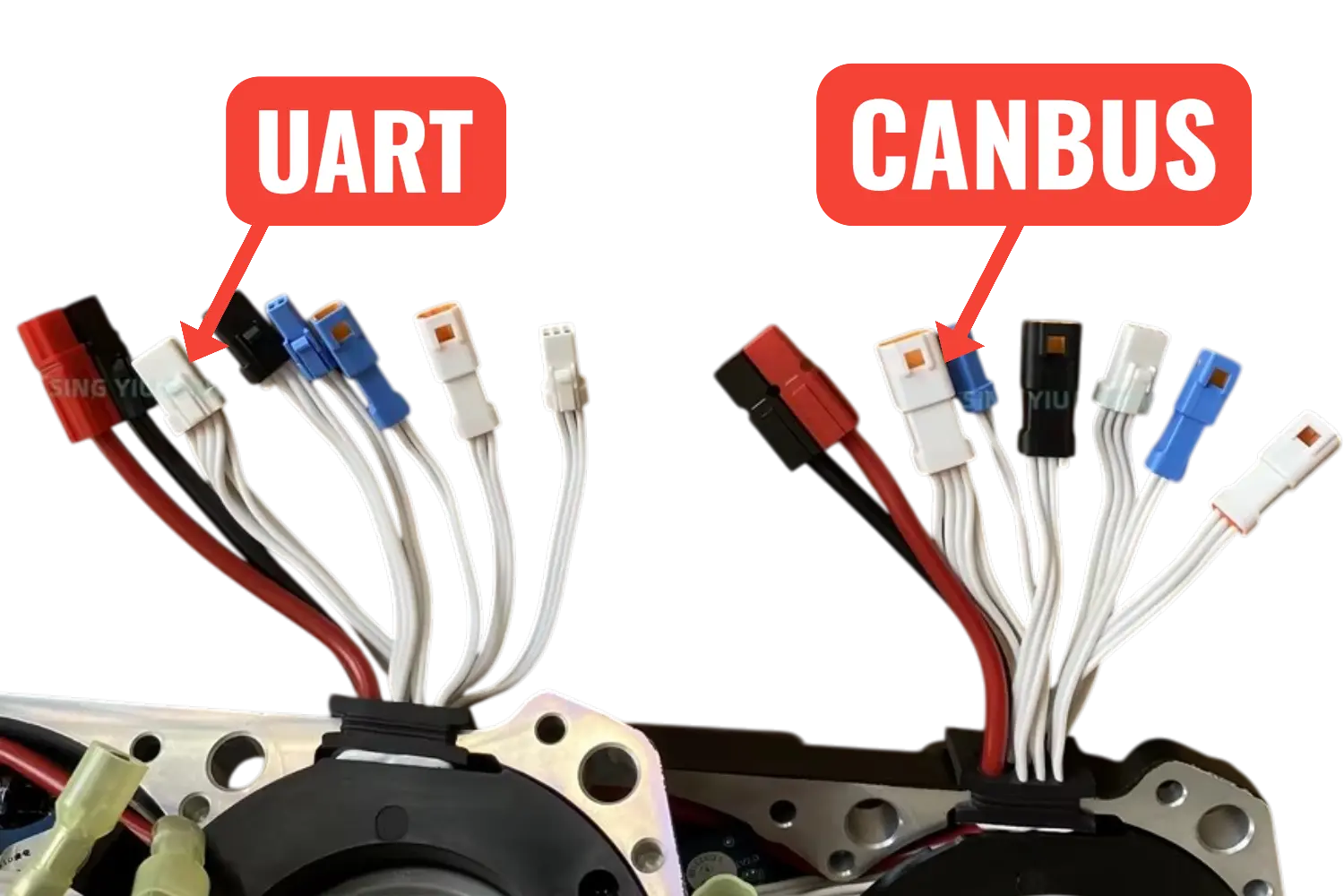 Bafang Ultra M620 / G510 UART vs CANBUS controller connector comparison – Hi Power Cycles
